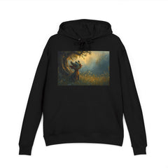 Dreamy woodland dragon Hoodie — Cozy Night Meadow Graphic Hoodie