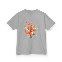 10th Birthday Kids Tee — Cute Party Dragon Graphic Shirt
