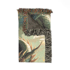 Dragon family of 2 Woven Blanket — Mythic Forest Fantasy Throw