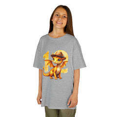 Kids Dragon 12th Birthday T-Shirt — Cute Explorer Dragon Graphic Tee