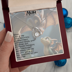 To mom; forever love necklace