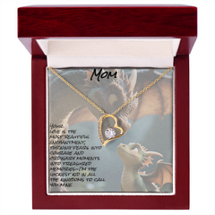 To mom; forever love necklace