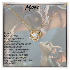 To mom, love knot necklace