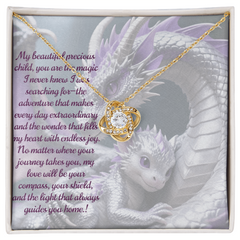 To child, love knot necklae