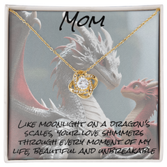 To mom, foerever knot necklace