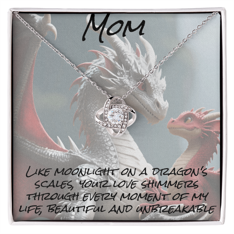 To mom, foerever knot necklace