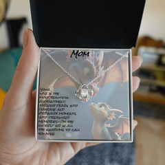 To mom, love knot necklace