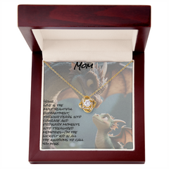To mom, love knot necklace