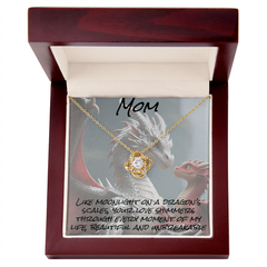 To mom, foerever knot necklace
