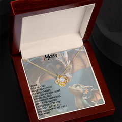 To mom, love knot necklace