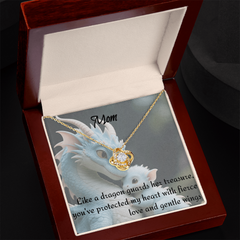 to mom, love knot necklace