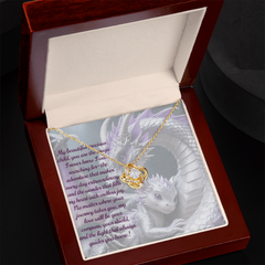 To child, love knot necklae
