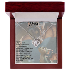 To mom, love knot necklace