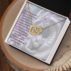 to child, interlocking hearts necklace