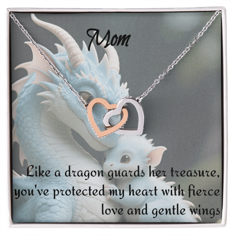 to mom, interlocking hearts