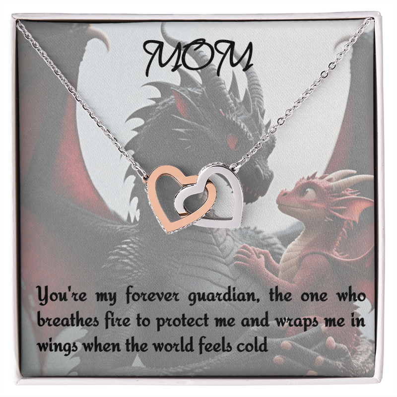 to mom, interlocking heart