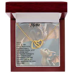 To mom, interlocking hearts necklace