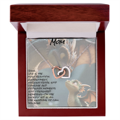To mom, interlocking hearts necklace