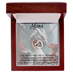 To mom, interlocking hearts