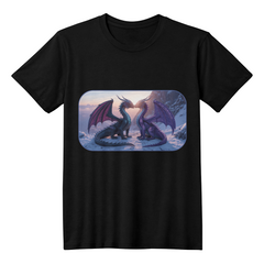 2 dragons on a mountain