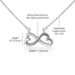 To mom, endless love necklace