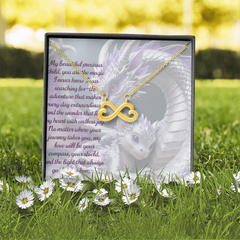to child, endless love necklace