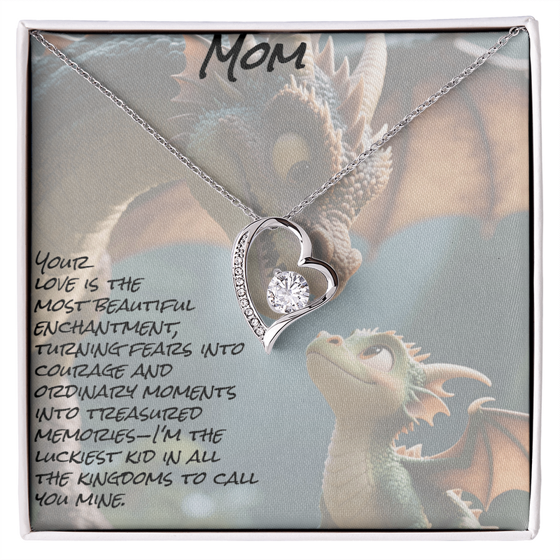 To mom; forever love necklace