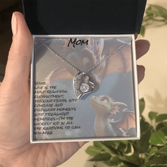 To mom; forever love necklace