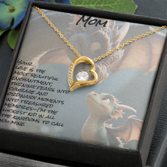 To mom; forever love necklace