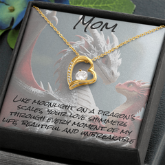 To mom, forever love necklace