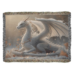 winter dragon woven blanket